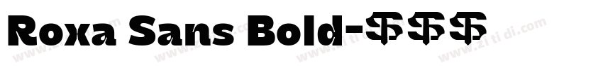 Roxa Sans Bold字体转换